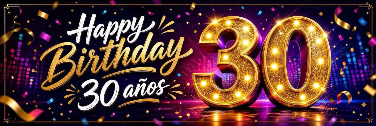 Cumpleaños adulto de 30 años