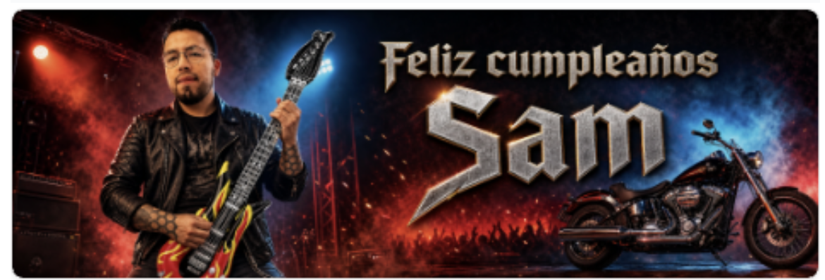 Banner para amante del rock y motocicletas
