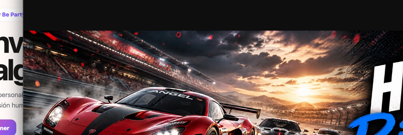 Banner de carreras de autos